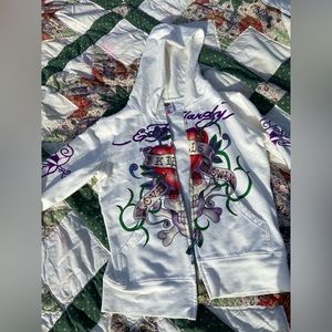 White Ed Hardy Sweater